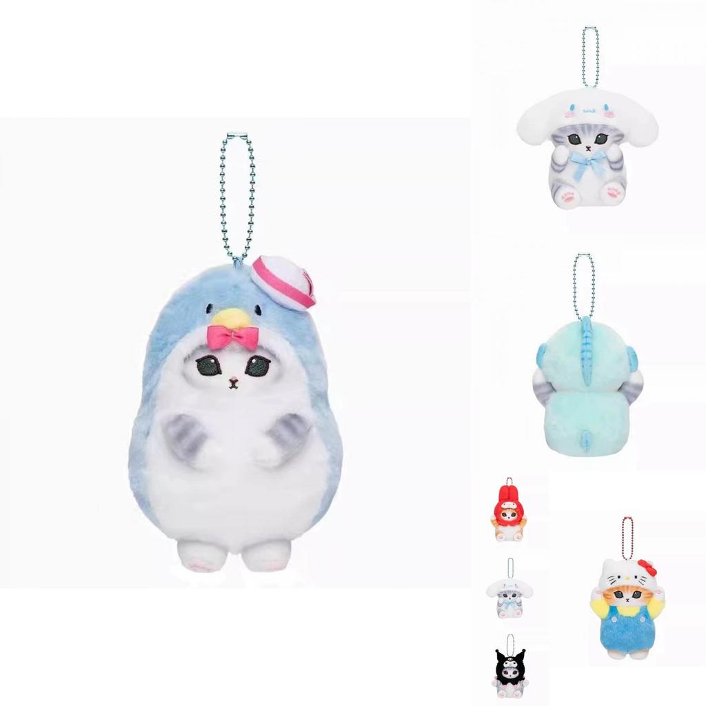 Adorabile Peluche Squalo Gatto Collab con Kuromi, Melody e Cinnamoroll 12cm
