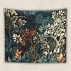 2D Flat Printed Enchanted Forest Leaves Floral Art Tapestry Peach Skin Wall Decor Bedroom Living Room Home Aesthetic Backdrop