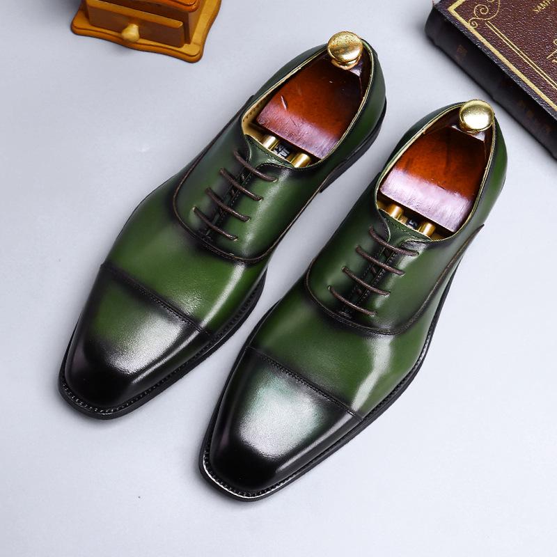 

[Большая распродажа] Туфли-оксфорды из натуральной кожи - Four Seasons Men s Cowhide 40 зелёный