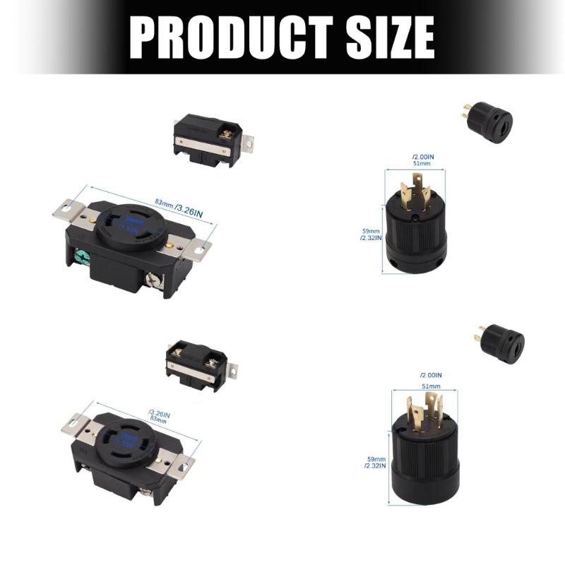 Stable Generator Plugs Receptacle Weatherproof Power Outlet For Construction Sites And Emergency Power Needs