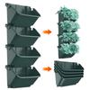 Pack Of 4 Wall Mounted Outdoor Vertical Planter Space Saving Design For Small Gardens And Patios