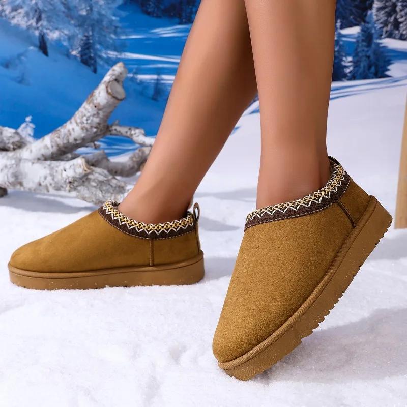 Fashion Winter Snow Boots Ethnic Style Women's Shoes Non-slip 2025 New Versatile Cotton Boots