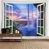 Window View Tapestry Wall Hanging Bedroom & Living Room Wall Decor Backdrop Tree Hollow Stove Hanging Large Tapestry