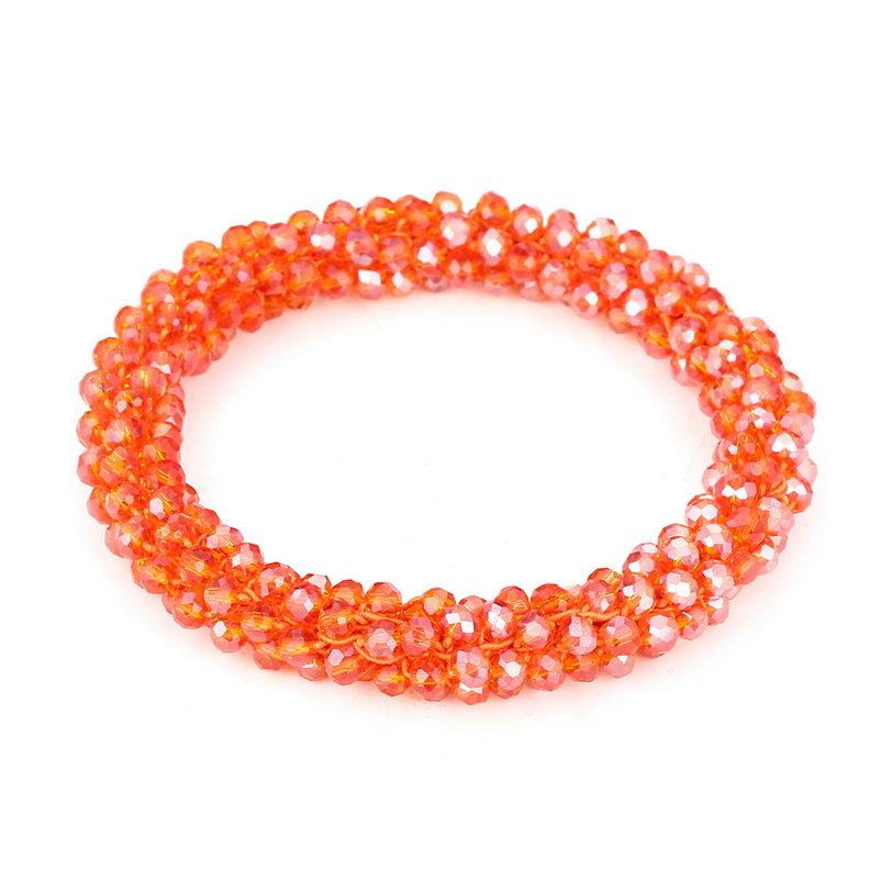 Boho Elastic Bracelets & Bangles For Women Vintage Stretch Bohemian Femme Crystal Glass Beads Bracelets Party Jewelry Gift