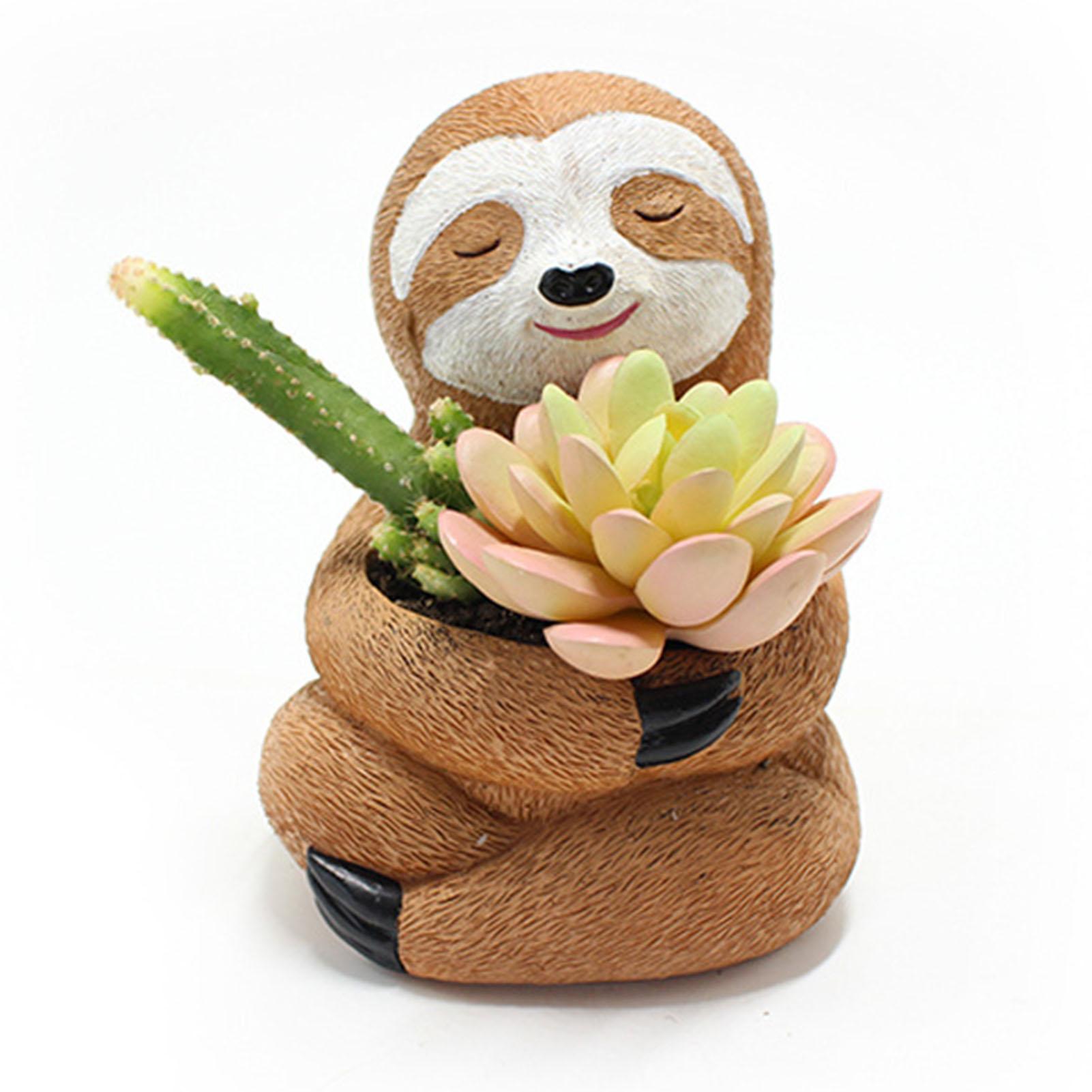 

Украшения для цветочных горшков «Ленивцы» Инновационные настольные украшения для суккулентов из смолы