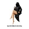 Black Robe Gothic Black Robe Queen Figure PLA Sitting Pose 3D Mysterious Statue Gothic Style Handmade Bookshelf Sculpture
