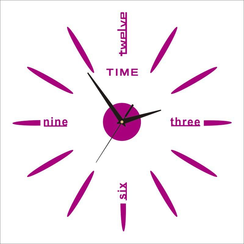 Large Size Creative Wall Clock Personalized Clock Living Room Simple Clock DIY Decorative Wall Sticker Clock