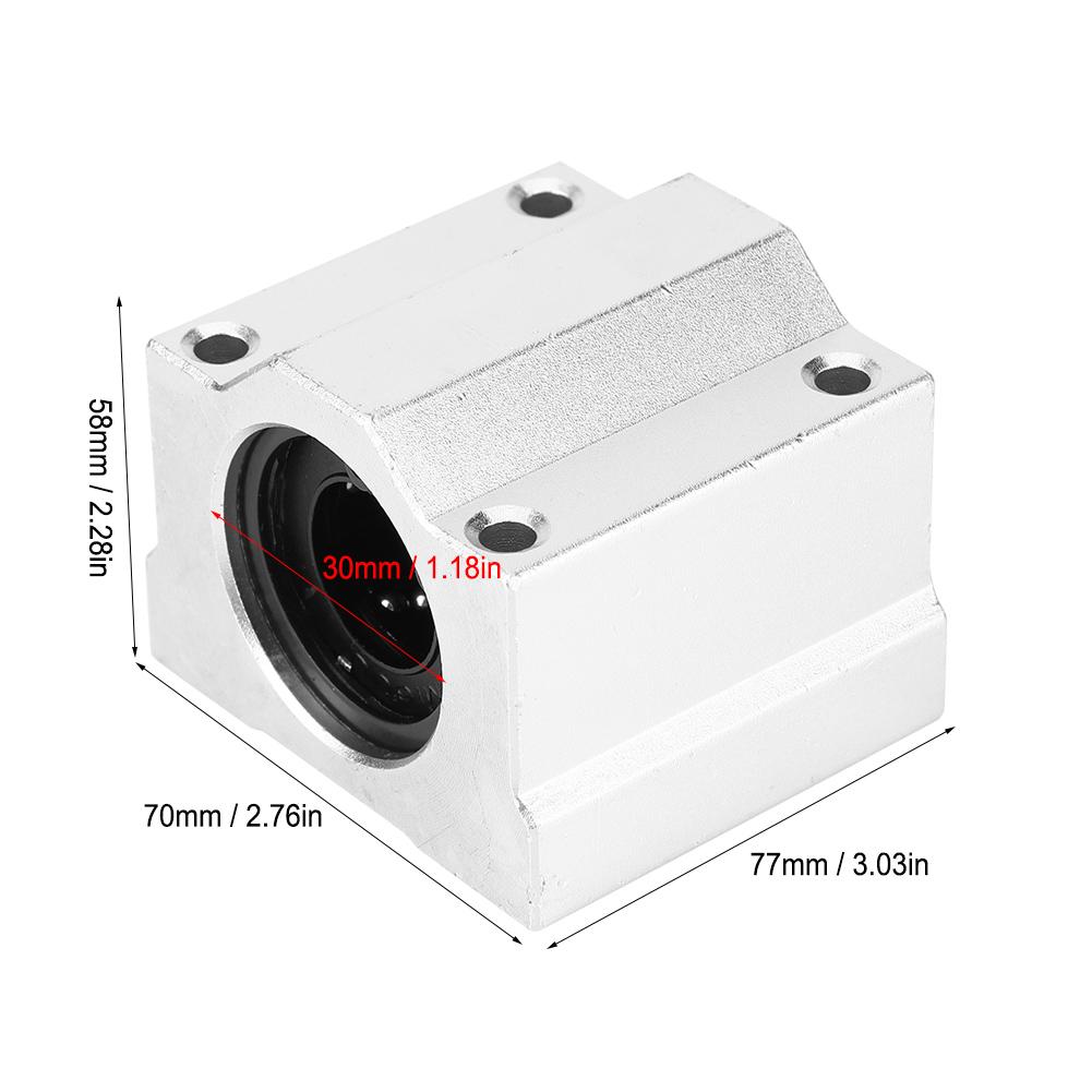Hilitand SC30UU 30mm Aluminum Linear Motion Ball Bearing Slide Block CNC Linear Unit Easy to Install Hilitand SC30UU 30mm Aluminum Linear Motion Ball Bearing Slide Block CNC Linear Unit Easy to Install