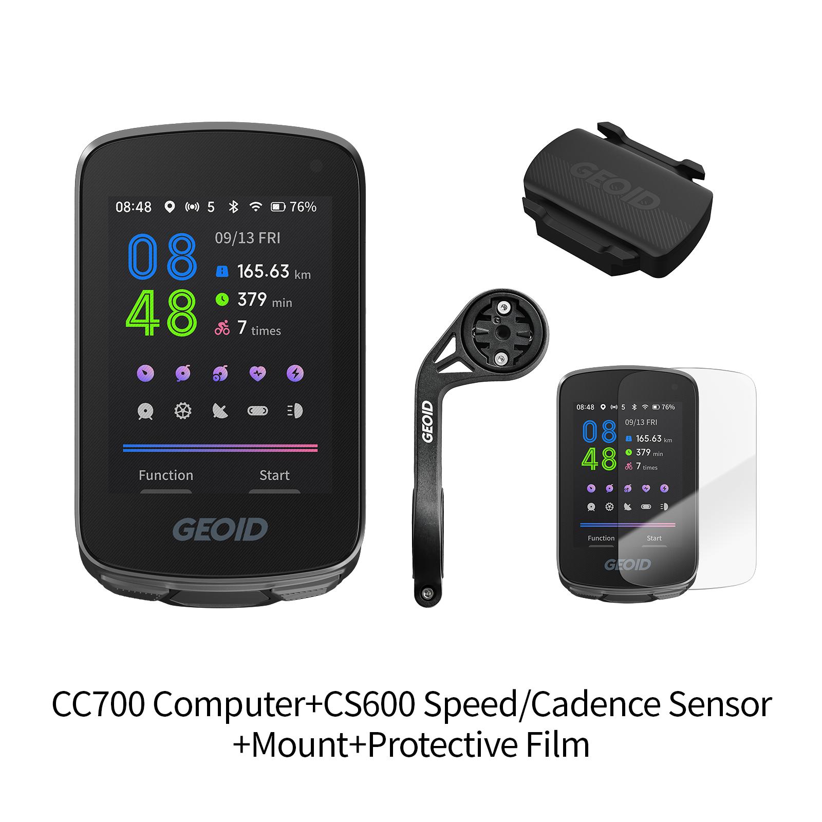 

GEOID CC700 GPS Bike Computer 2.8-inch Color Screen Bicycle Speedometer with Route Navigation WIFI Waterproof Cycling Odometer CC700 with CS600