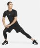 Nike Pro Dri-Fit Tight Short Sleeve Fitness Top M - Black:White / Fb7933-010