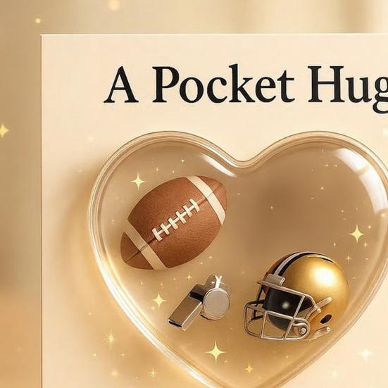 Sports-Themed Pocket Hug Football Golf Tennis Soccer Baseball Pocket Hug Heart Token Emotional Support Gift