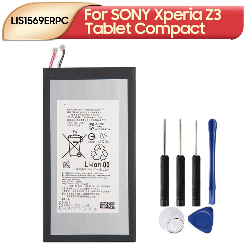 Oplaadbare Lithium Batterij Voor SONY Xperia Z3 Tablet Compact LIS1569ERPC Tablet Batterij 4500mAh