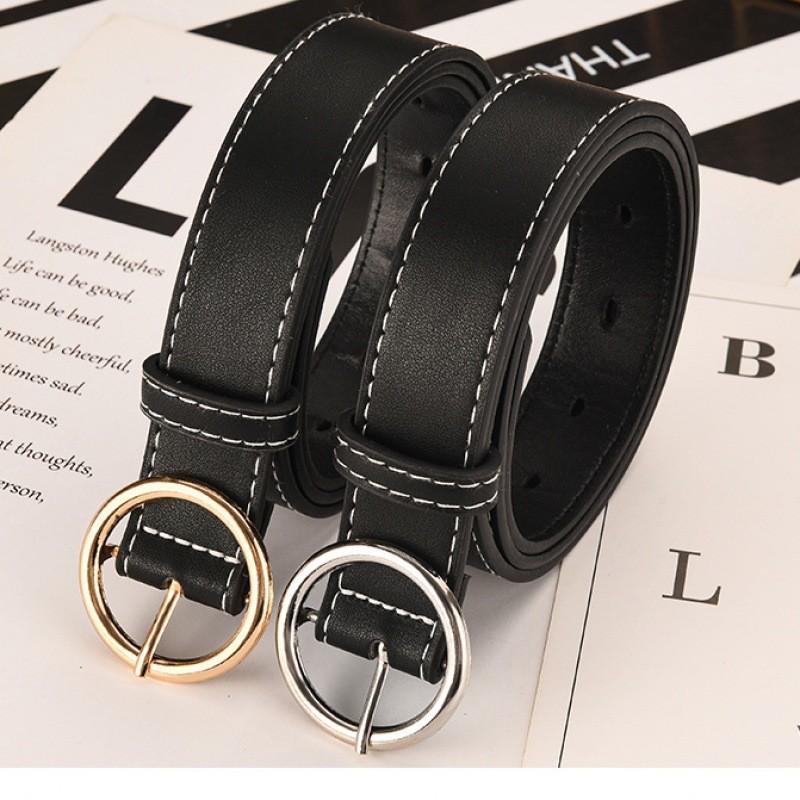 Trendy Simple Design Black And Brown Pu Belts For Women Ideal For Modern Fashion