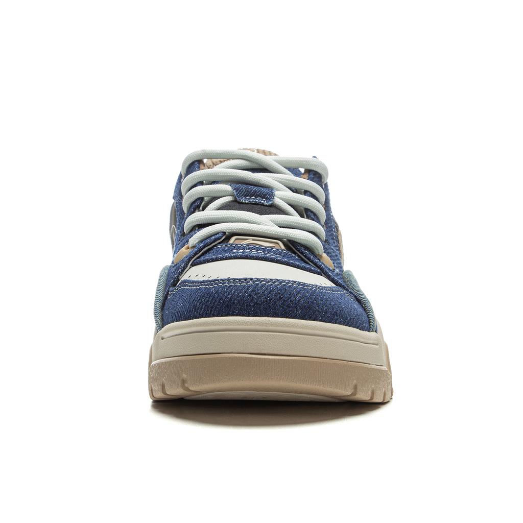 Li Ning Klassische Mode Trendige Dicke Sohle Höhenerhöhend Schlankmachend Vielseitige Brotschuhe Herren Sneaker Blau Schwarz AGCV059-3