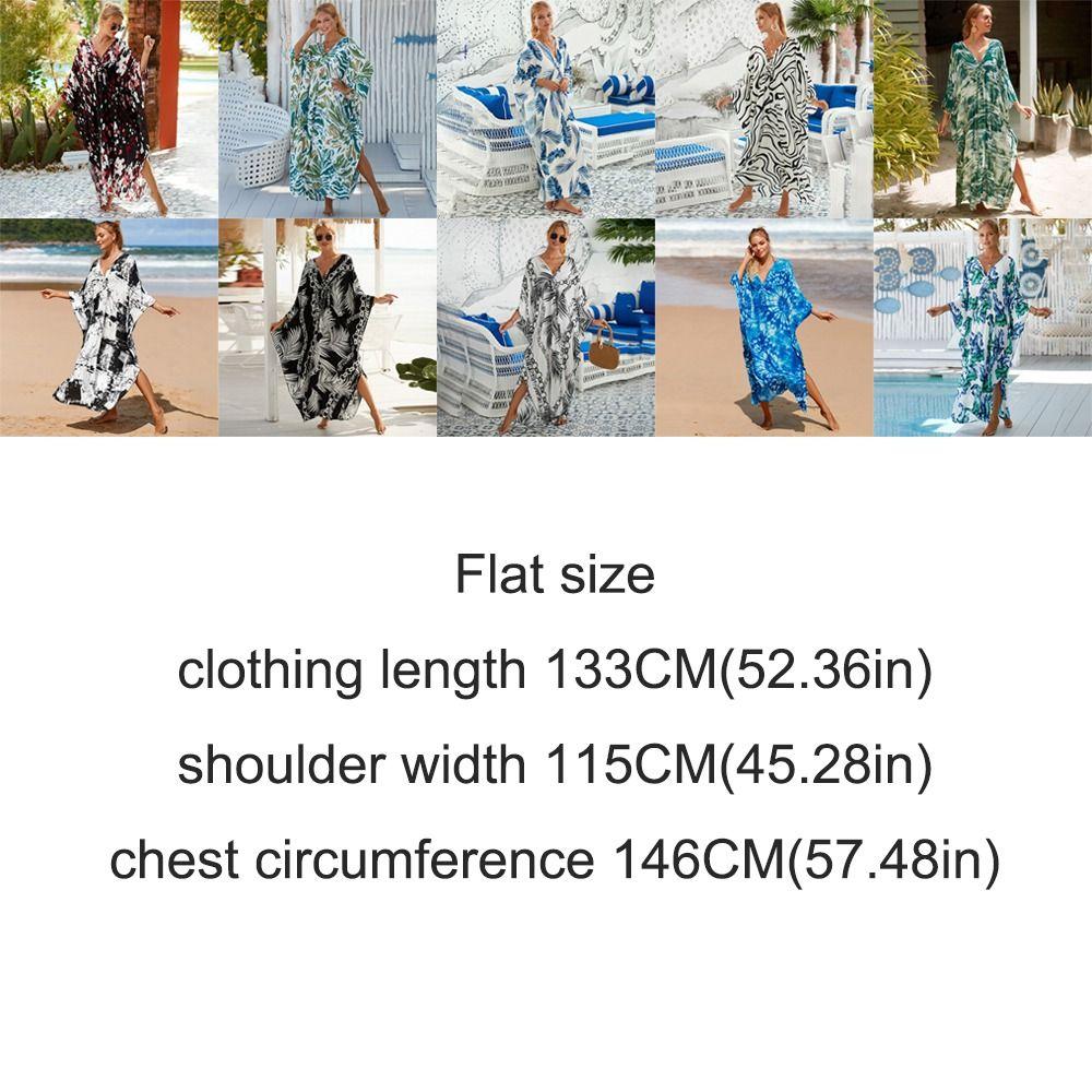 Oversized Bikini Cover-ups Boho Loose Maxi Dress Casual Long Dress Beachwear For Women