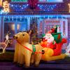 Christmas Inflatable Santa Outdoor Decoration Inflatable Toy Adorable Ornament Built In LED Xmas Yard Decor for Holiday Gift