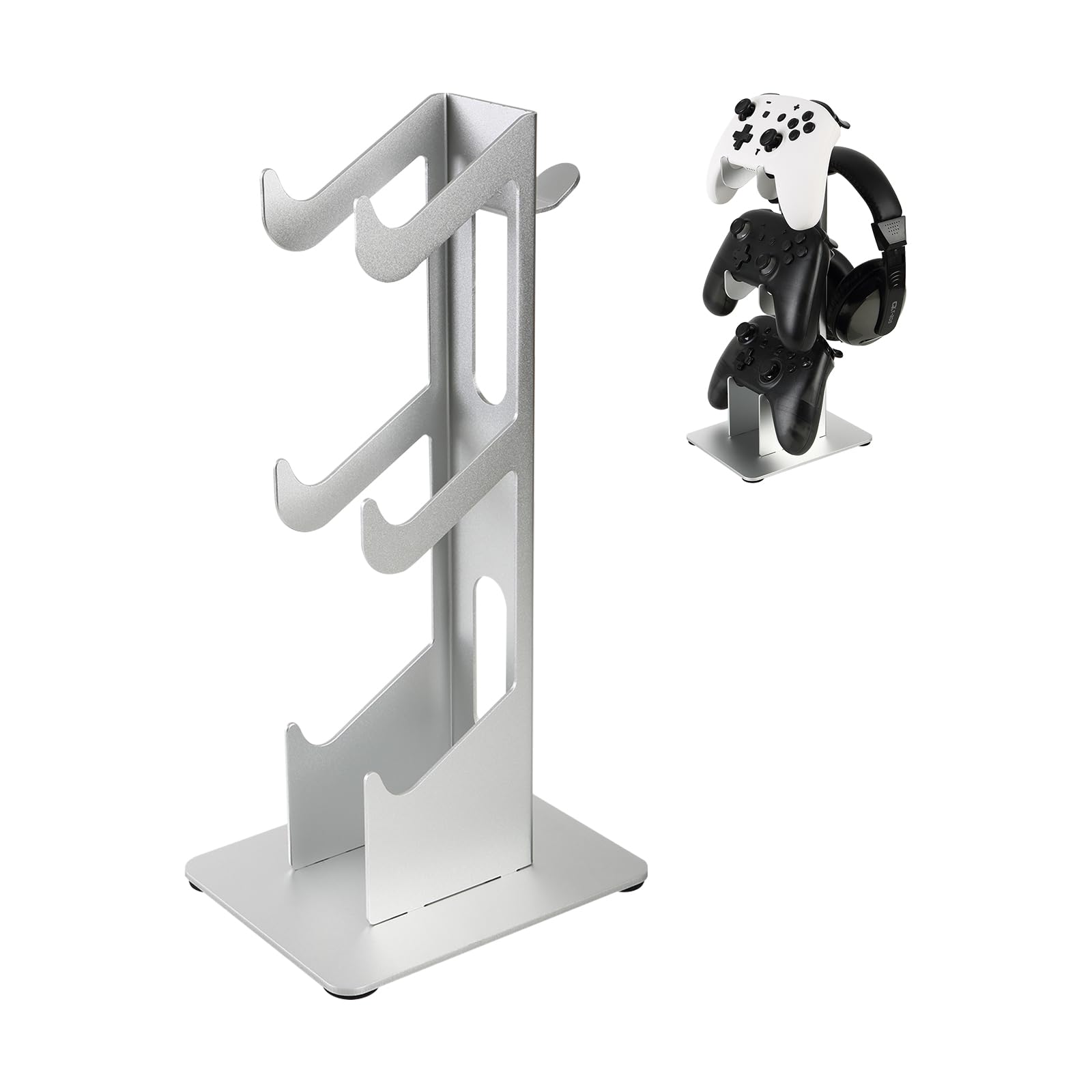 

ANDCHI Controller Stand, 3-Tier Headphone Stand, Storage, Game Controller Stand, Desktop Stand, Non-Slip, Compatible with PS5, PS4, and Switch
