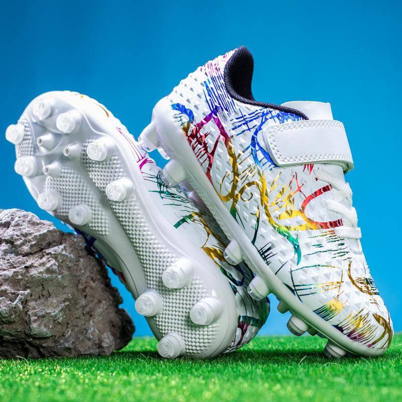 Small Game Training Batch Girls Campus Artificial Turf Broken Children Students Football Shoes Men Nails Velcro 2025 Shoes