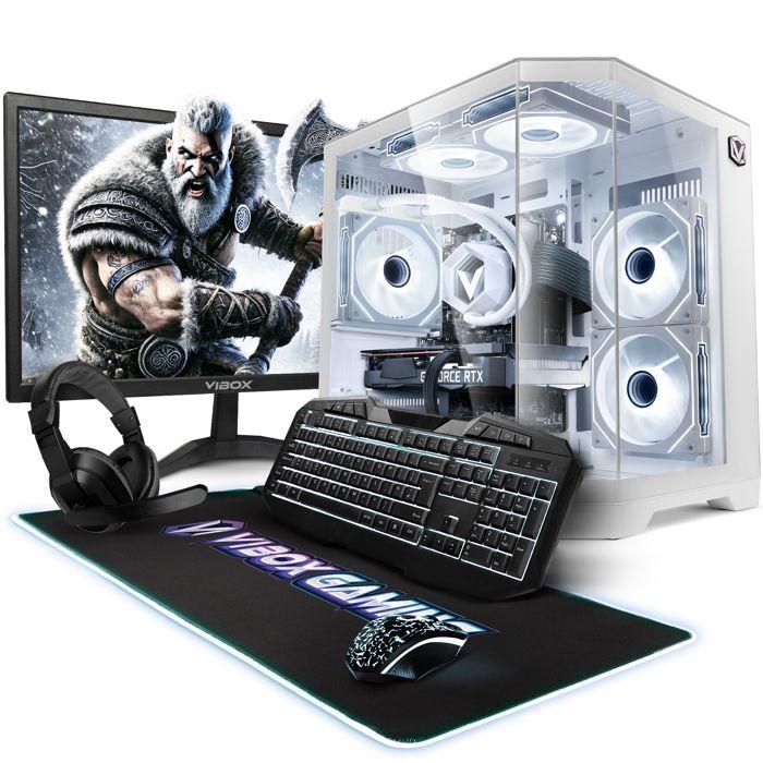 Vibox IV-589 PC Gamer Complet • 23" Écran • Ryzen 7 5700X • RTX 5060 • 16 Go RAM • 1 To SSD • Windows 11 • WiFi 6 + Bluetooth 5.4