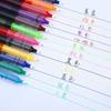 12-Color Quick-Dry Needle Tip Liquid Rollerball Pen Set with Large Capacity