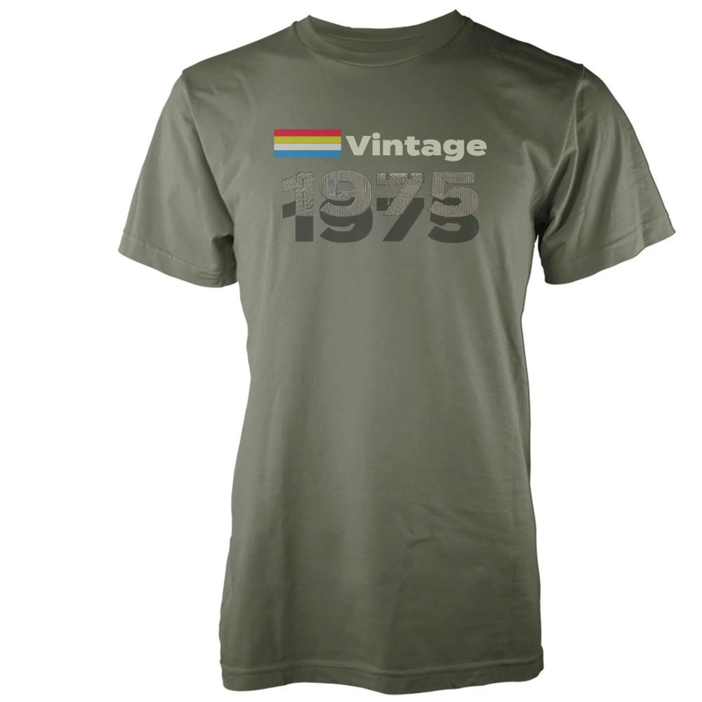 

Custom Personalised Vintage 1975 50th Birthday T Shirt Any Year Any Age retro 4XL