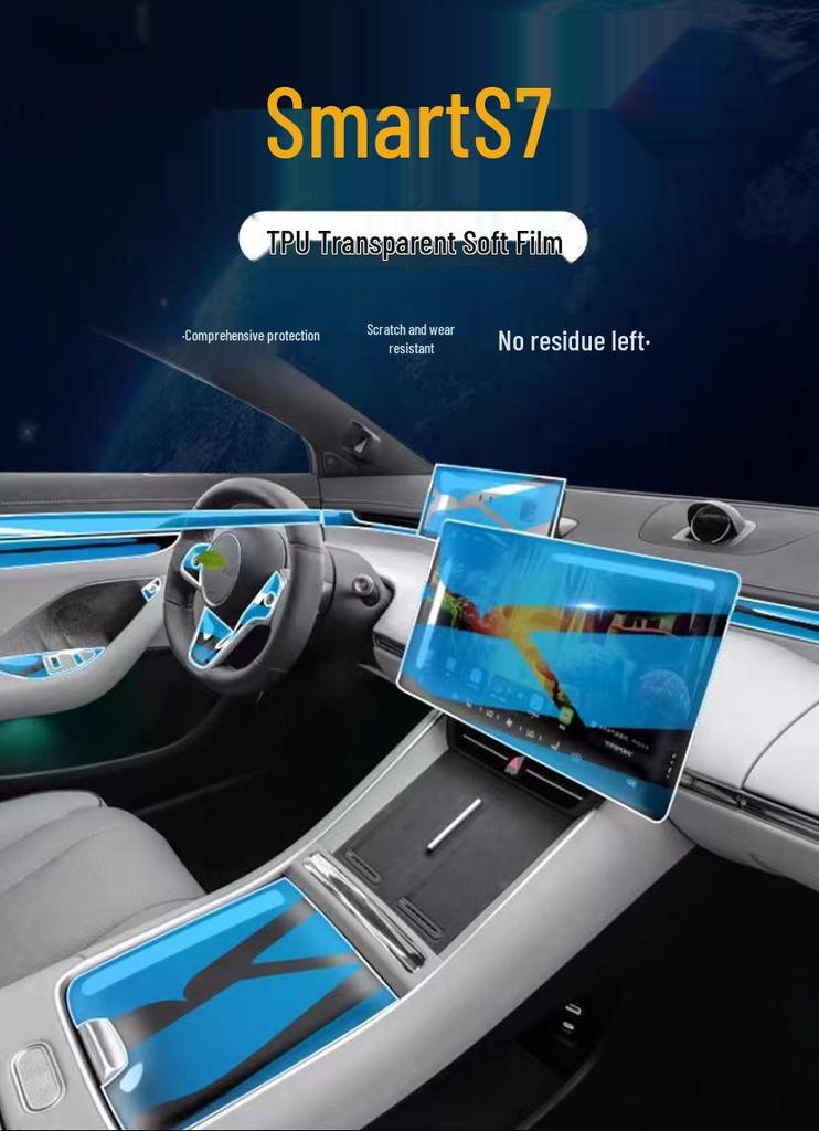 Huawei Zhijie S7 Innenfolie: Konsolen-Aufkleber & Navigationsbildschirm-Schutz