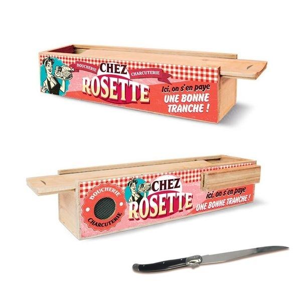 Storage Box for Sausage with Knife Chez Rosette