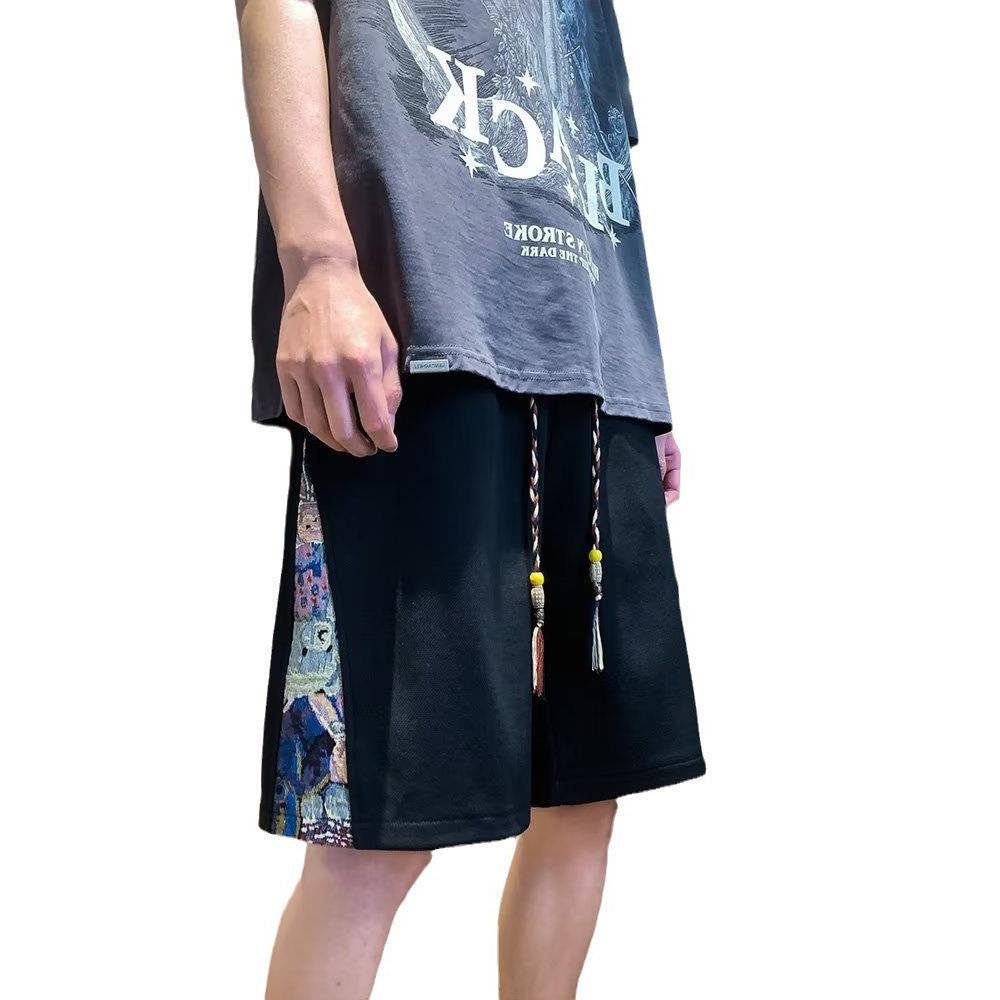 Men's Summer Plus Size Waffle Shorts - Breathable, Loose-Fit Basketball Style Mid-Length Pants