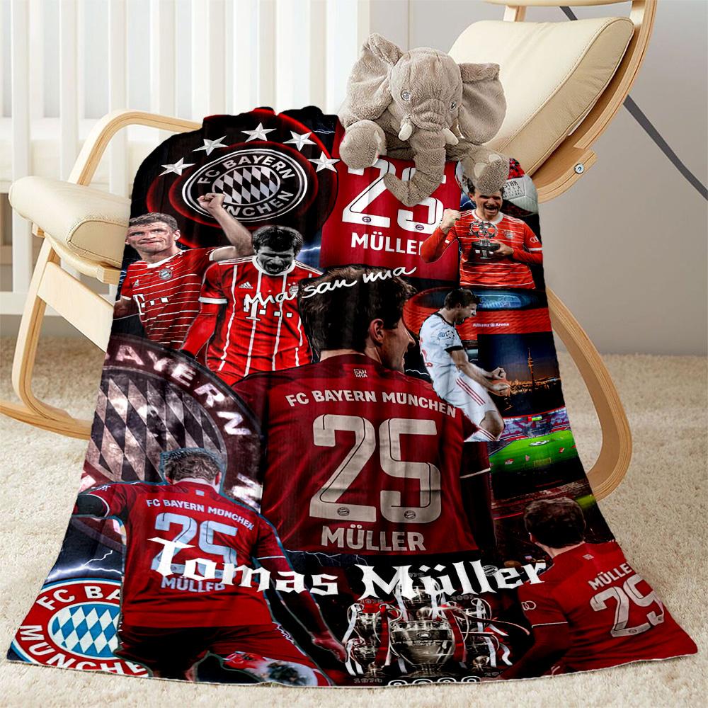 Bayern Munich Blanket Soft Warm Cozy Suitable for Sofa Bed Seaside for All Occasions Modern Ideal Gift For Birthday Valentine'S Day