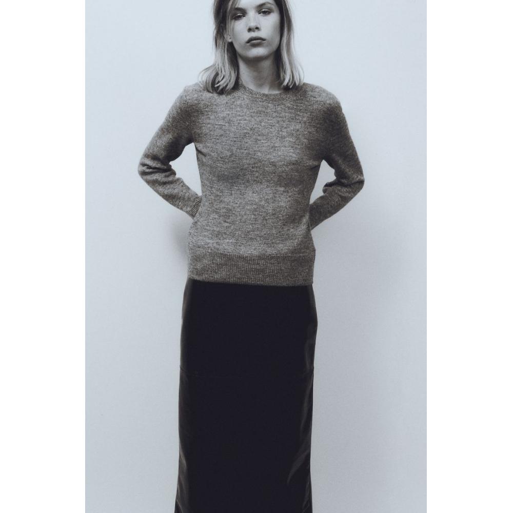 

H M Fine knit sweater grey melange
