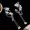 Left Ear Right Ear Zinc Zinc Alloy Elf Ear Clip Crystal Long Tassel Earrings Wings Ear Cuff  Cosplay Jewelry