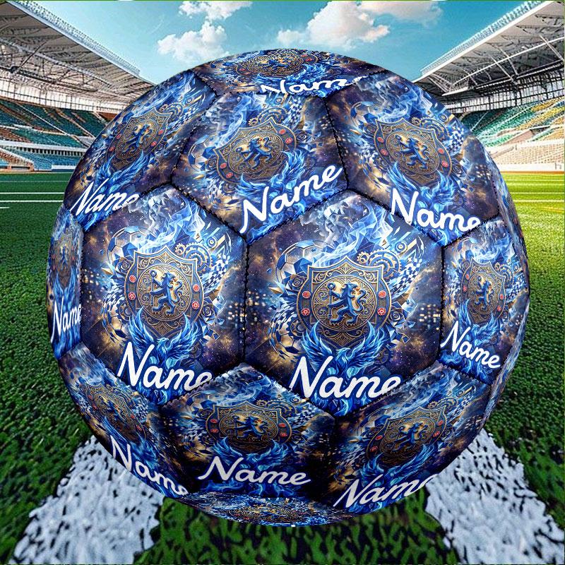 Custom Name Personalized Chelsea Football Club Print Size 5 Soccer Ball Training & Match Football, for Team, Kicking, Gift for Football Enthusiasts