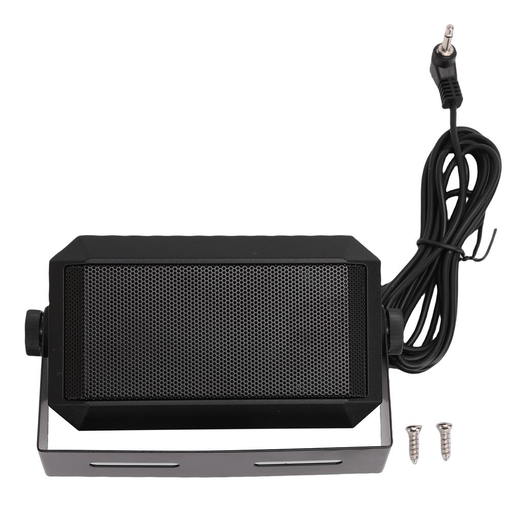 5W External Speaker 3.5mm Jack Speaker for Ham Car Radio Mobile Transceiver Rectangular Shape Plug and Play
