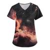 Women's Printed  Uniform Work Uniform V-Neck Pocket Protective Uniform Protective Uniform