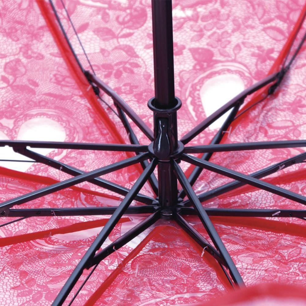 Transparent Love Flower Girl Umbrella Large Bride Umbrella Kids Sun Umbrella  for Photo Prop