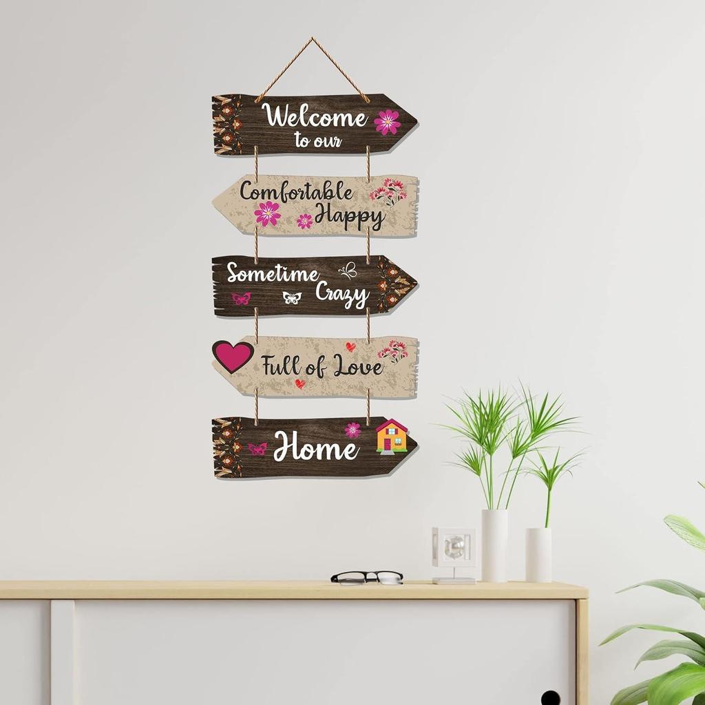 Home Quotes Decorative Wall Mdf Wooden Hanging For Living Room | Handcrafted Art | Mdf | Paintings | Quote | Gifts