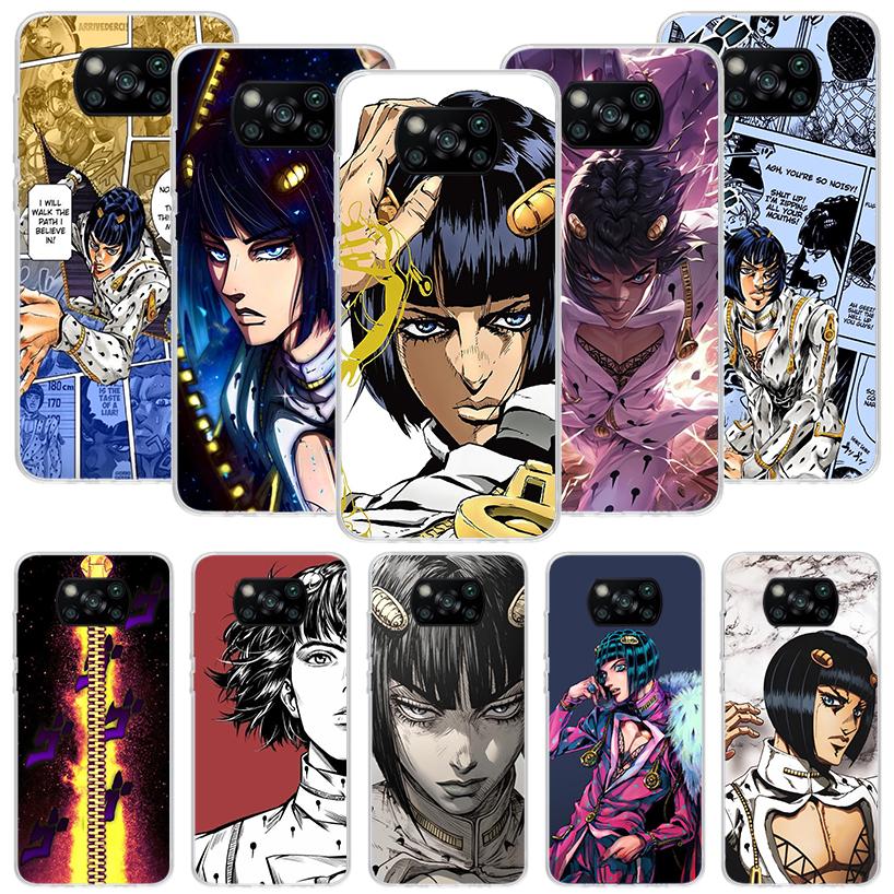 JoJo Adventure Bruno Buccellati Phone Case For Xiaomi Poco X7 X6 X5 Pro F7 Ultra Redmi 15C 15 13 13C 12 12C 10 10A 10C 9 9A 9C 9