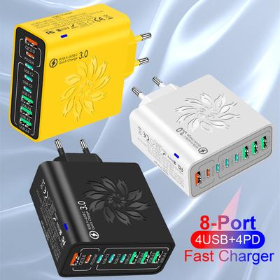 65W USB C Şarj Cihazı Çok Portlu Type C PD Hızlı Şarj Cep Telefonu Adaptörü iPhone 16 Pro Xiaomi Samsung Telefon Seyahat Şarj Cihazı İçin
