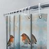 Bird Shower Curtain Forest Animals Nature Decor Waterproof Bathroom Set Vintage Rustic Farmhouse Home Decor Scenic Wall Hanging