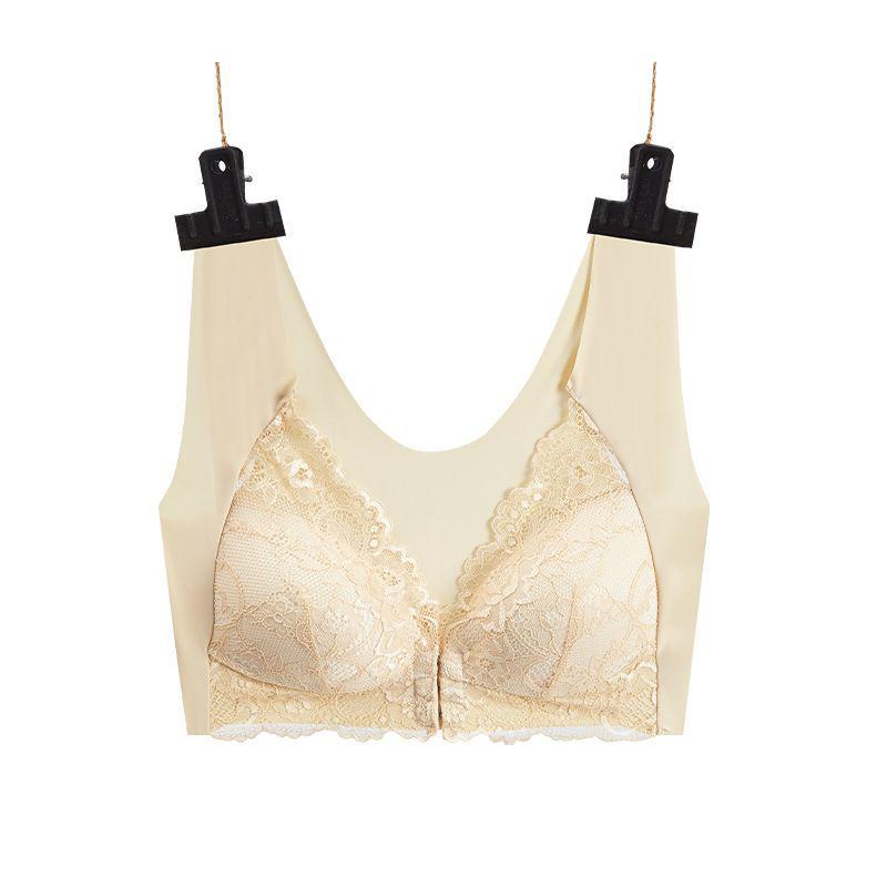Popular Plus Size Front Closure Lace Push-up Wireless Sexy Back Women's Underwear