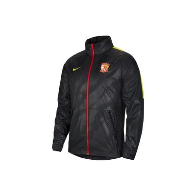 AWF Sportovní ležérní fotbalová bunda s vysokým límcem a dlouhým rukávem na zip pro muže Černá Žlutá Sportovně červená CT6602-010