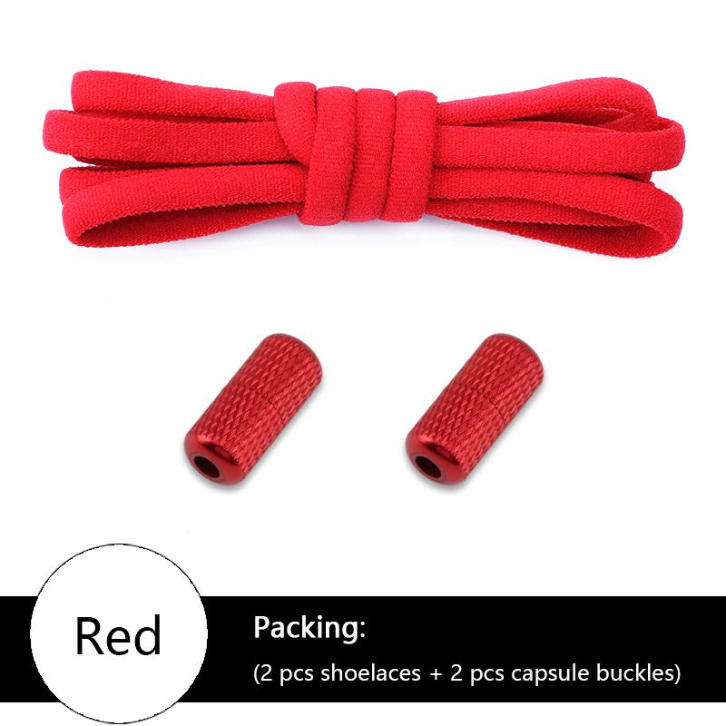Colorful Elastic Semicircle No-Tie Shoe Laces for Sneakers Kids & Adults Metal Lock Lazy Laces Boot Shoe Strings