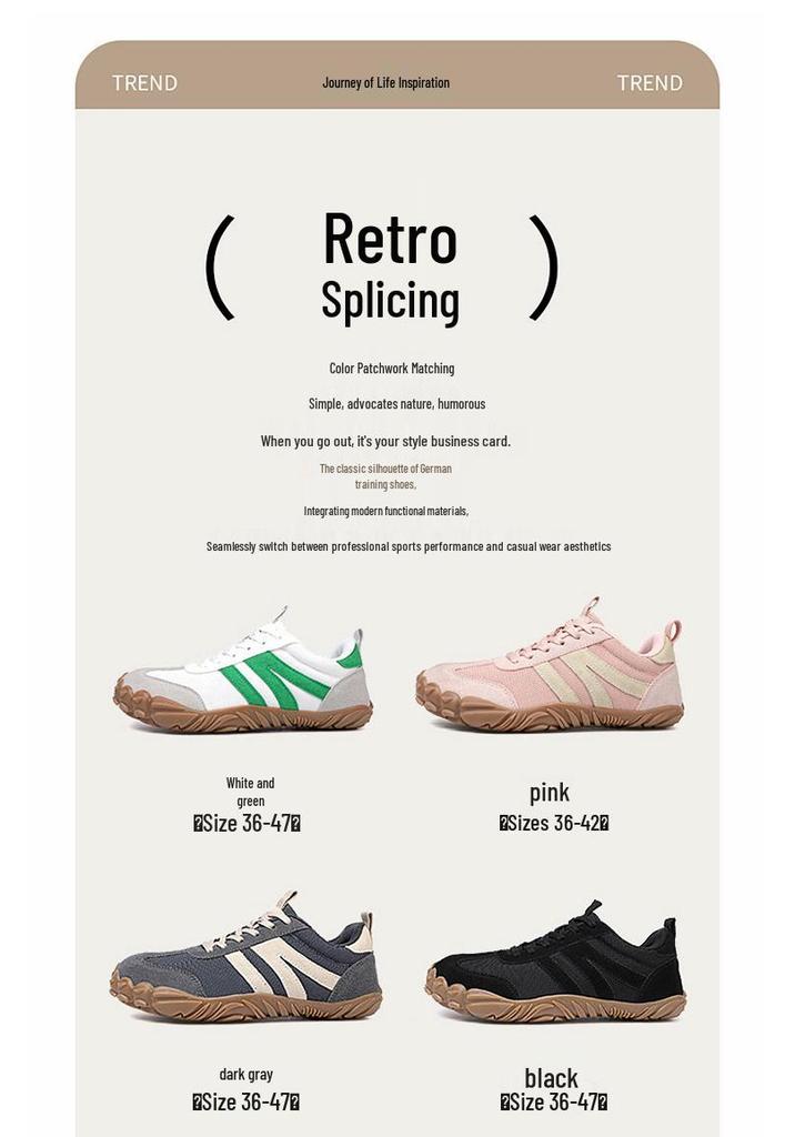 Unisex German Barefoot Hiking Shoes: Wide Fit, Breathable, Non-Slip, Retro Casual Fitness Sneakers