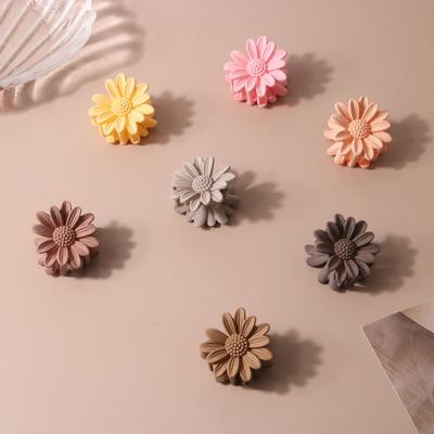 2 pezzi a forma di fiore piccolo artiglio per capelli color caramella forcina per capelli in resina di plastica per la parte posteriore della testa fermaglio per capelli accessorio per capelli da festa quotidiana