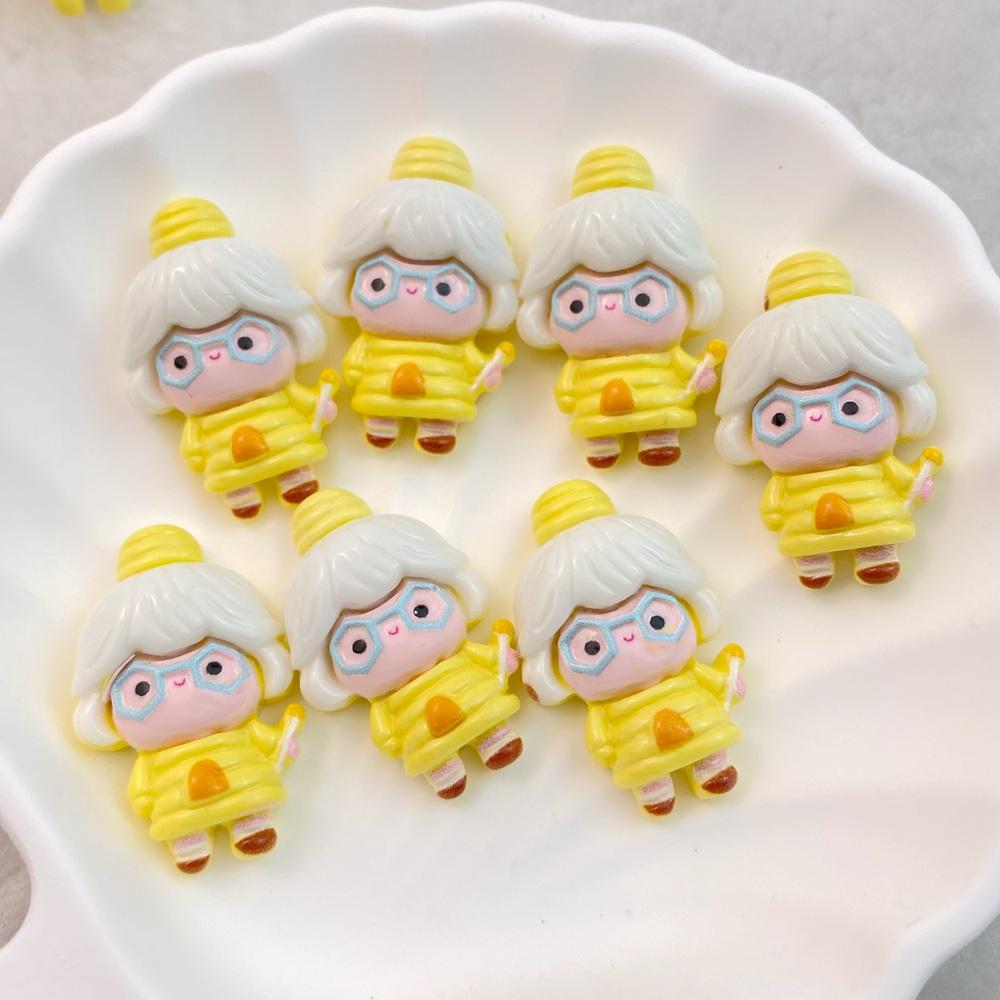 10Pcs New Cute Cartoon Girl Doll Series Flat Back Resin Cabochons DIY Jewelry Craft Decoration Accessorie