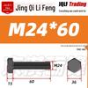 Grade 12.9 Reverse Thread Hex Bolt, M6-M24 High-Strength Blackened Hexagon Screw