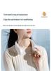 Portable Leafless Neck Fan: Foldable, Silent, Five-Speed, with Digital Display