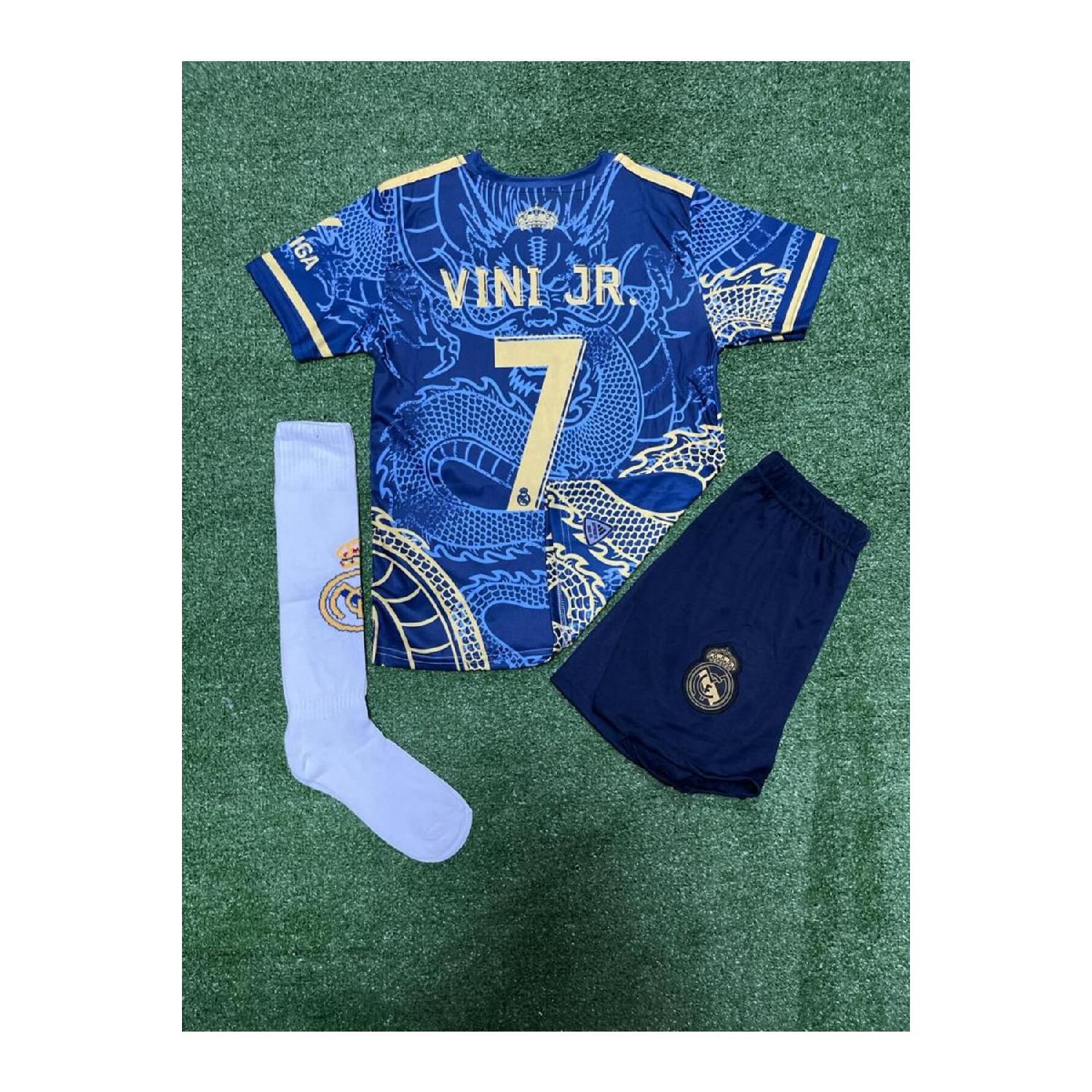 

Реал Мадрид Вин-младший.. Детская командная майка сезона 2023/2024 с рисунком дракона