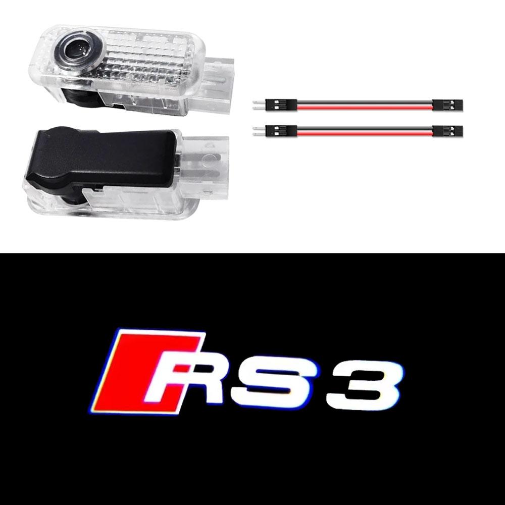 For Audi E B82Pcs Led Car Door Logo Light HD Laser Welcome Projector Lamps For Audi Q3 Q5 Q7 S3 S4 S5 S6 A4 A5 A6 B6 B7 B8 C5 C6 C7 A7 A8 TT