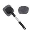 Telescopic Windshield Cleaning Tool With Aluminum Handle and Reusable Pad Cleaner Brush For Car Owners Enthusiasts
